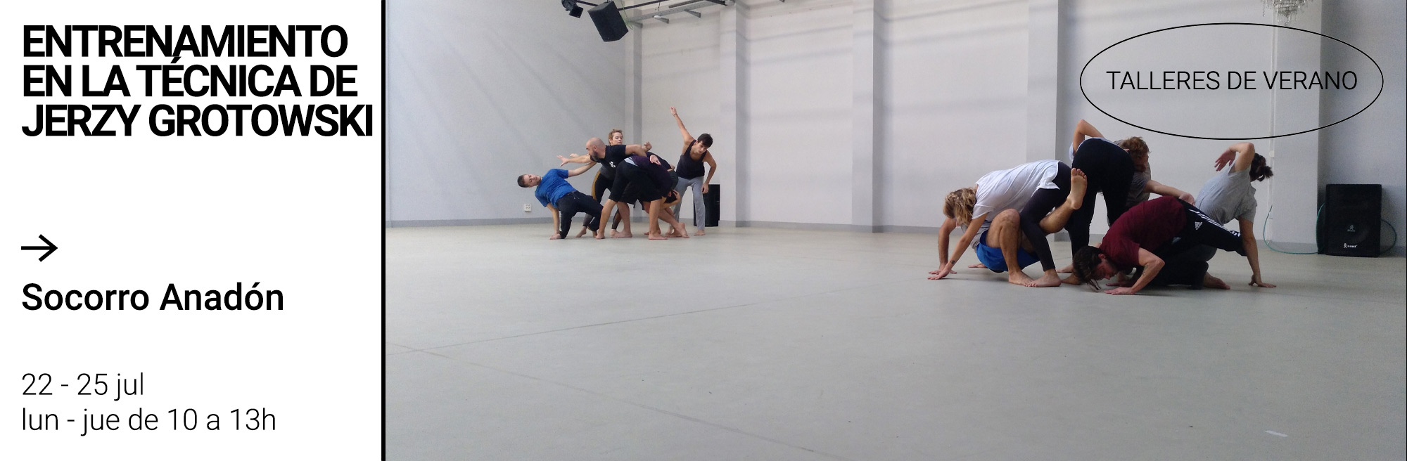 Taller de verano de técnica Grotowski con Socorro Anadón en Réplika Teatro